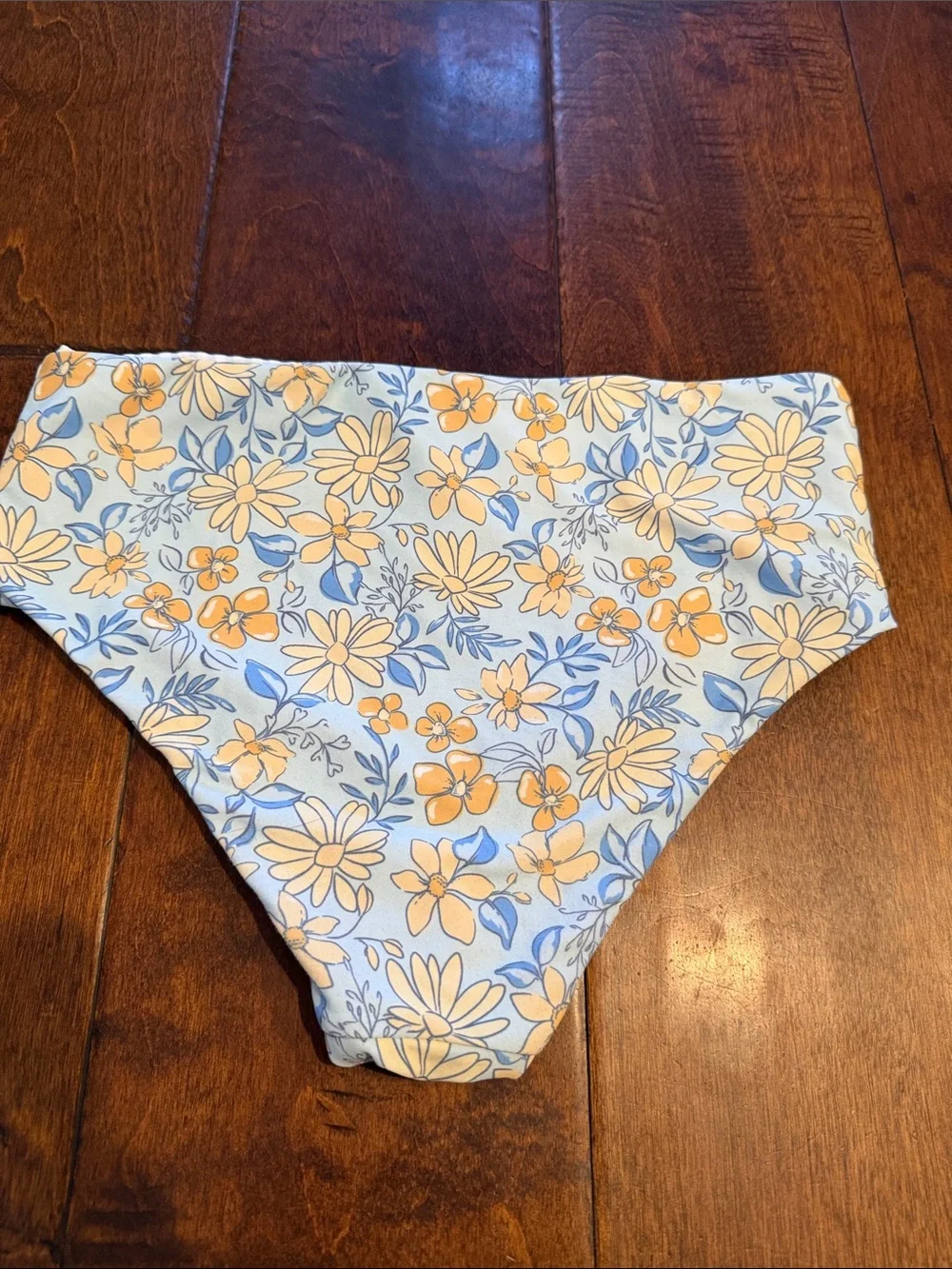 Tommy Bahama Blue & Yellow Floral Ruffle Bikini Set